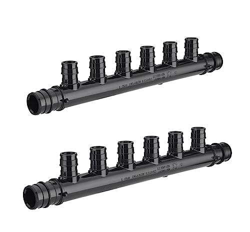 Pex Manifold 6 Outlets 3/4 Trunk Pack of 2