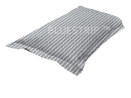 Image of Blue Strip 220TC Glace Cotton Elastic Fitted Bedsheets Single Bed with 1 Pillow Cover | Single Bed with All Around Elastic, Size 42 inch x 75 inch Inches