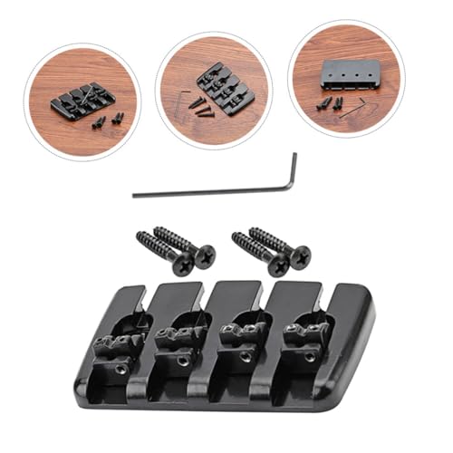 Kit de remplacement complet vis pour chevalet de basse en métal noir - 6