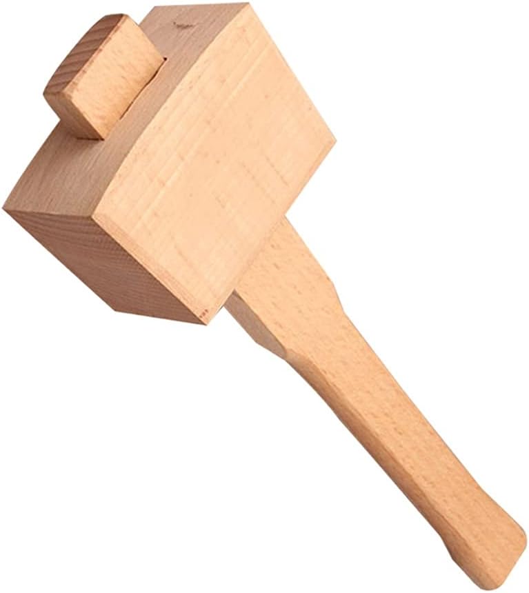 Beech Solid Carpenter's Wooden Mallet Hammer, Handle Carpentry Tool
