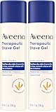 Aveeno Therapeutic Shave Gel with Oat and Vitamin E to Help Prevent Razor Bumps, Soothes Dry Skin and Provides a Close, Smooth Shave with Less Irritation, Fragrance-Free, 7 oz (Pack of 2)
