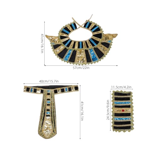 Accessoires Égyptiens Chapeau Doré en Polyester Léger Design Unique - 2