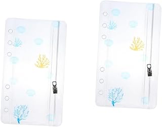 Ciieeo 2 Peças Envelopes De Dinheiro Em Pvc Transparente Bolsa De Pasta Sacos De Folhas Soltas Orçamento Envelopes De Dinheiro Capa De Notebook Organizador De Recibos Bolsa Com Zíper