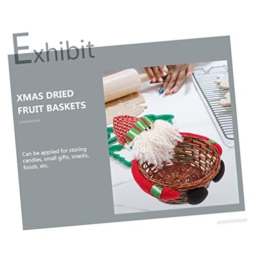 TOYANDONA 2 Pçs Bandejas De Cesta De Natal Decoração Decorativa Cestas De Tecido Porta-Presentes De