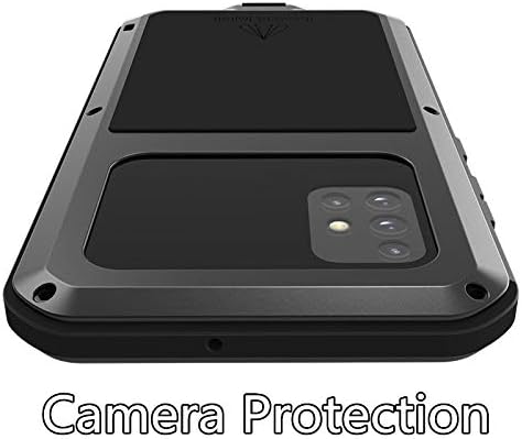 Miniatura 5 de LOVE MEI Funda para Samsung Galaxy A51, resistente al agua, militar, resistente, a prueba de golpes, polvo y suciedad, aluminio híbrido, metal,