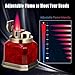 Desktop Lighter, Butane Lighter, Windproof Jet Four Red Flames, Reusable, Adjustable Flame, Zinc Alloy + Redwood, Suitable for Office and Living Room.