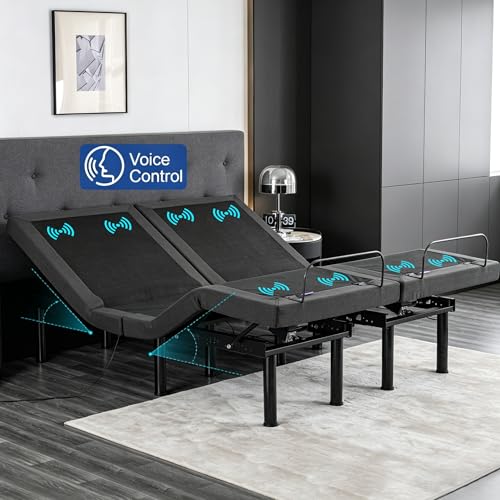 Split King Adjustable Bed with Voice Control
