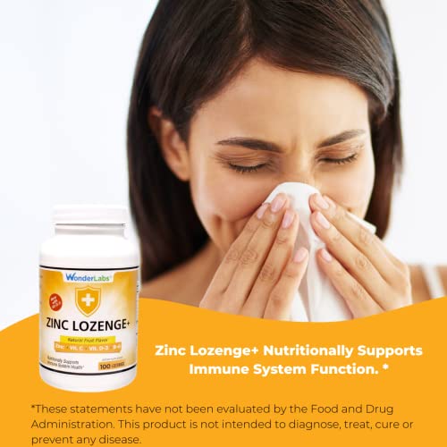 image for Wonder Laboratories Zinc Lozenges with Vitamin C - Fruit Flavored, Hea