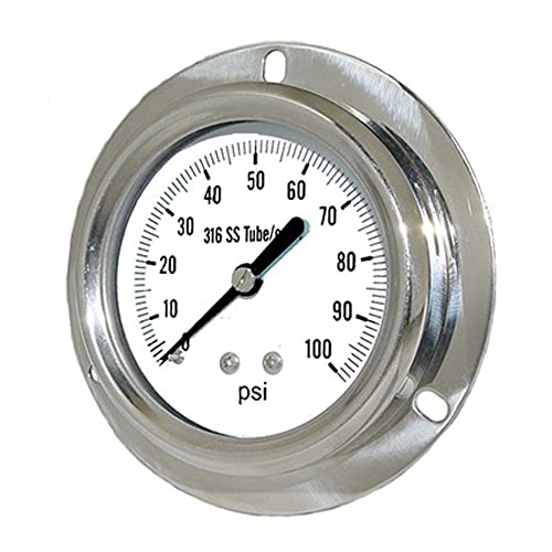 Manomètre PIC Gauges 314T-404U à cadran 4 pouces et haute précision pour réseaux industriels