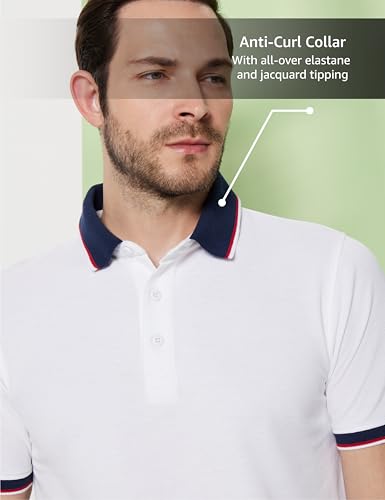 Image of Symbol Premium Men's 100% Cotton Solid Polo T-Shirt - Regular Fit | Pique Knit