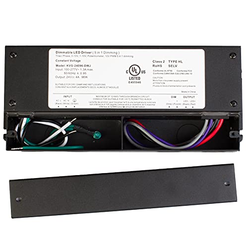 Image of 24v 96w Dimmable LED Driver, UL LISTED AC to DC ELV /MLV /TRIAC / 0-10v PWM / POTENTIOMETER POWER SUPPLY Compatible with Lutron and Levition