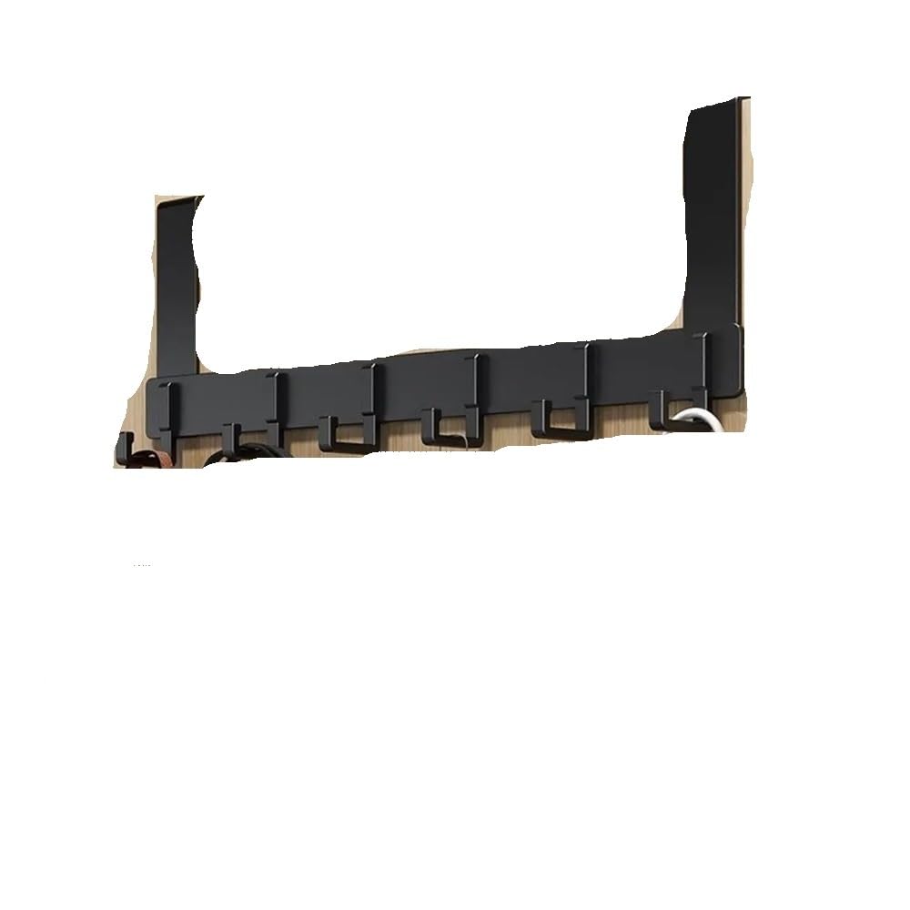 Sunrrafck Black-11Cm 1Pcs Storage Hooks Over The Door 6 Clothes Coat Hat Towel Hanger Home Organizer Rack Bathroom Kitchen Accessories Holder(Black-11Cm)