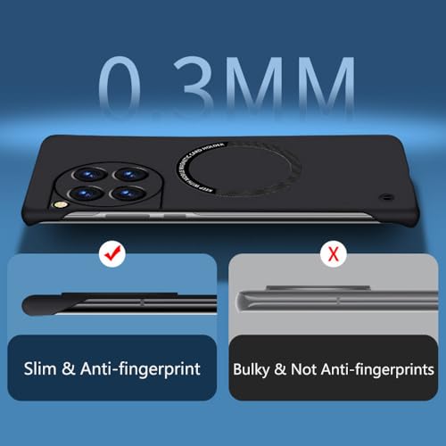 Coque OnePlus 13R mince PC mat compatible MagSafe noir - 5