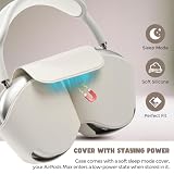 ProCase Twarde etui do przenoszenia na nowe AirPods Max, etui podróżne na słuchawki z osłoną trybu uśpienia i kieszenią siatkową, ochronna przenośna torba do przechowywania AirPods Max - szara