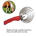Pssopp Curry Comb 6 Ring Horse Shedding Comb Stainless Steel Spiral Curry Comb for Sheep Horses Cows Relieve Itching(5 Turns)