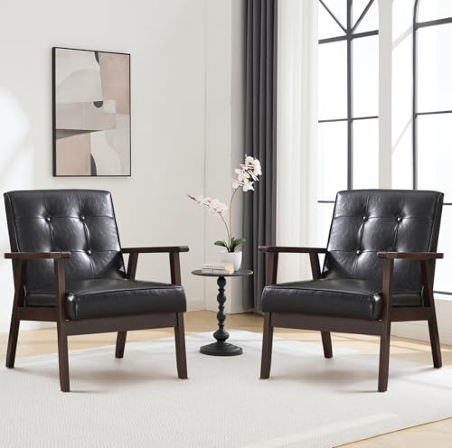 Bonzy Home Mid Century Modern Accent Chairs Set of 2 for Living R...