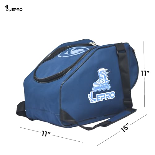 Image of LEPRO Skate Bag | Premium Roller Skate Bag with Adjustable Shoulder Strap for Youth and Adults (Blue)