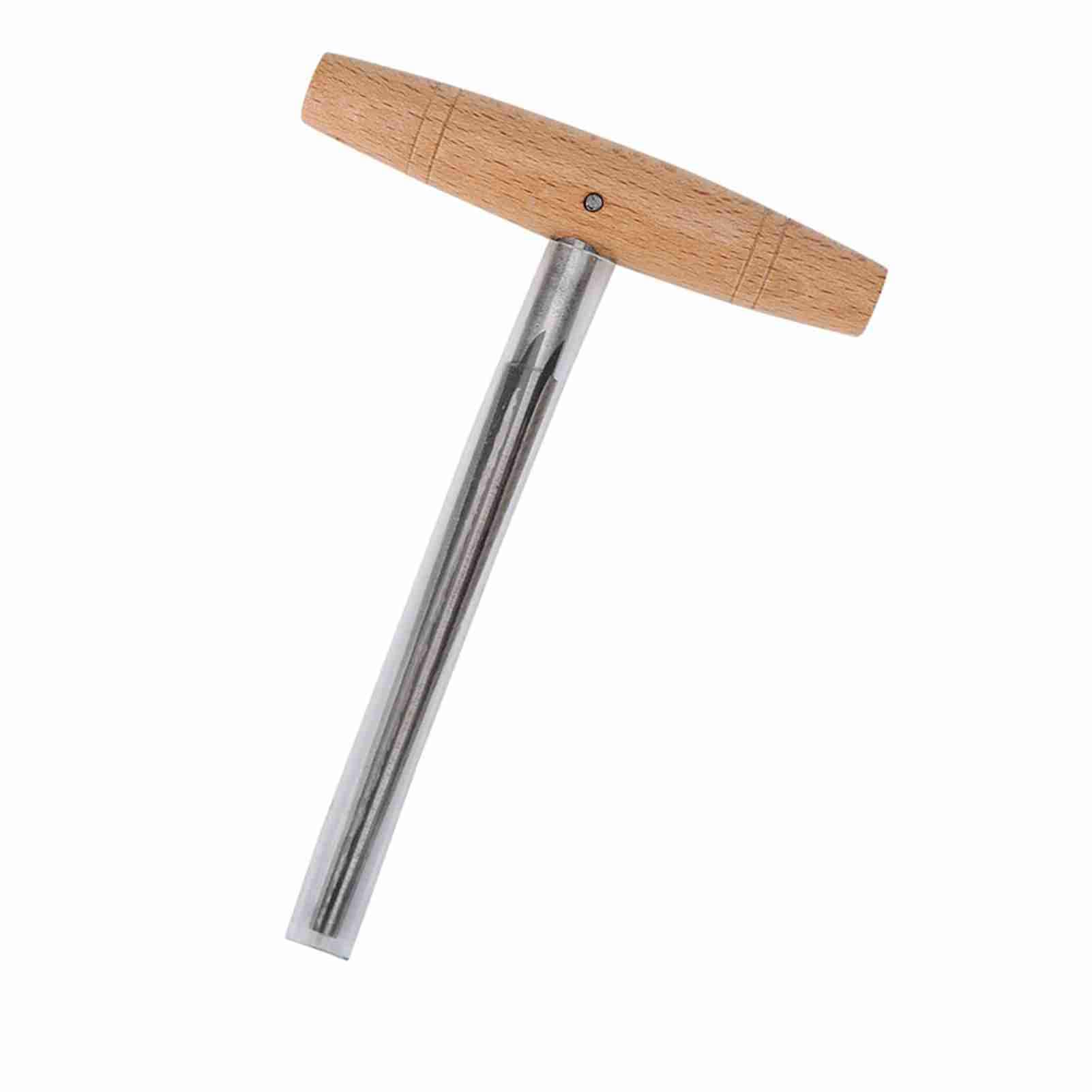 Alésoir de Perçage de Trou de Violon, 3/4 4/4 Alésoir de Chevauchement D'alto Avec la Poignée en Bois Conique Outil de Réparation de Lutherie en Acier à Grande Vitesse de Lutherie