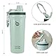 bottlebottle Shaker Edelstahl Trinkflasche 26oz mit Mischkugel – Protein Shaker für Eiweiß & Fitness, BPA-frei, doppelwandig, auslaufsicher, Sportflasche (Grün)