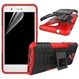 betterfon | Funda híbrida para teléfono móvil para ZTE Blade L5 / L5 Plus, color rojo