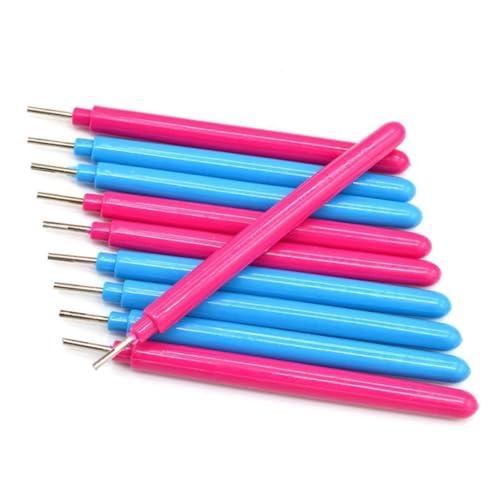 ARTIBETTER 5 Pcs Paper Quilling Tools Ramified Pen and Papercraft Needle Blue Red Durable Non Slip Handle for DIY Projects and Crafting