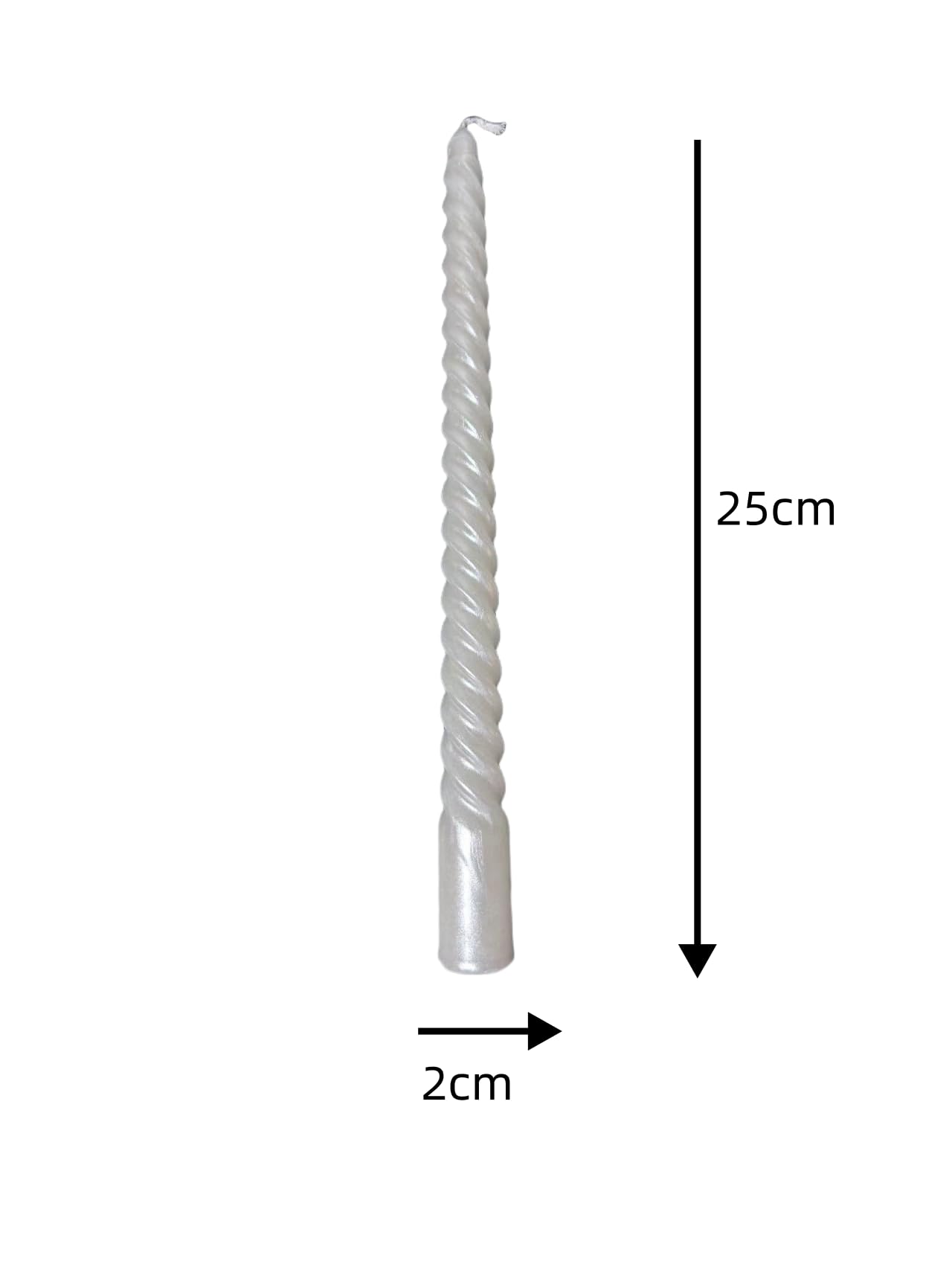 Juego de velas Cadzyre – 12 velas de palo blancas, 44g/pieza, velas piramidales, 2X25cm Gira las velas piramidales de blanco, Perfecto para bodas, fiestas, iglesias (blanco)