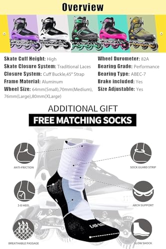 Image of PAPAISON Adjustable Inline Skates for Kids and Adults with Full Light Up Wheels, Outdoor Roller Skates for Girls and Boys, Men and Women