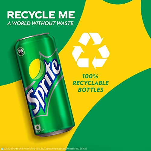 Sprite Lemon-Lime Flavoured Cold Drink | Refreshing Taste | Clear Soft Drink with No Added Colours | Recyclable Can, 300 ml (Pack of 6)
