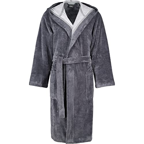 Preisvergleich Produktbild Cawö Home Bademäntel Herren Kapuze 801 anthrazit - 71 L