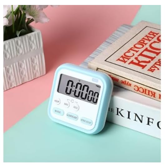 Image of Stopwatch Timer for Study Kitchen Timer Large LCD Screen 24hr Digital Display Magnetic Retractable Stand Loud Alarm Stop Watch Countdown Flashing Light Study Timer for Students Cooking