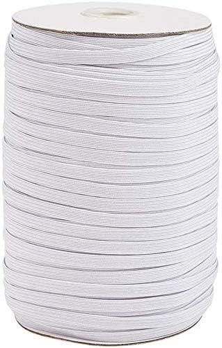 Wholesale ROLL 144 Yards Braided Elastic 1/4 inch Wide White | Elastic Bands for Sewing & Craft | Elastic Cord