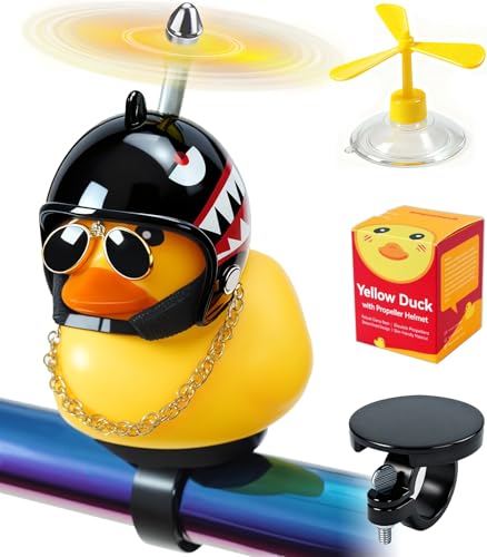 EMPATHECH Rubber Duck Bike Decorations Stable Clamp Mount Cute Duck