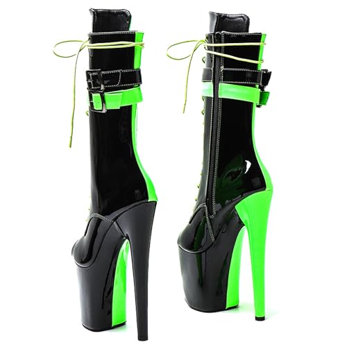 WUXIN H&P Women Pole Dancing Ankle Boots Shoes Heel, 20CM 8 Inch Exotic High Heel Platform Stiletto Boots4