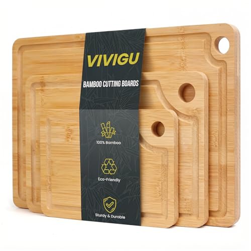 Set 3 Tablas de Cortar Rectangulares de Bambú miniatura 1