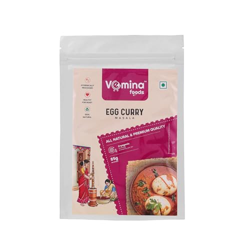 VEMINA Egg Curry Masala 85g, Authentic Indian Spice Blend, Pure