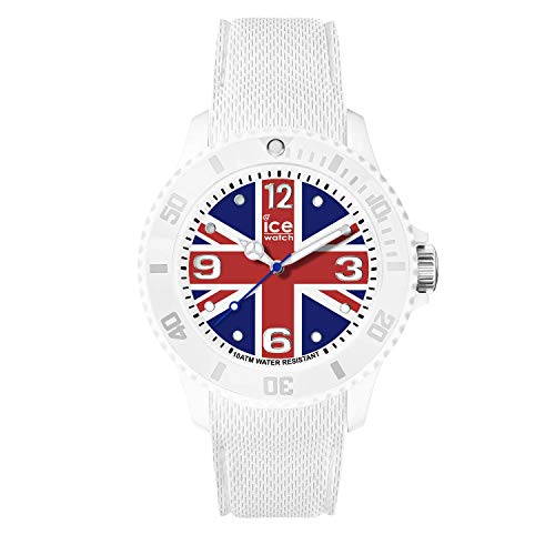 COLLEZIONE : ICE world Ice-Watch ICE World United Kingdom Orologio Bianco da Uomo con Cinturino in Silicone, 015736 (Medium)