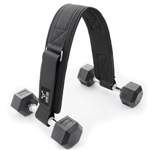 Exercise Hip Thrust Belt for Dumbbells Heavy,Hip Thruster, Dumbbell Hip Thrust Belt for Weights Hip Thrust Bar,Booty Belt for Hip Thrust Black