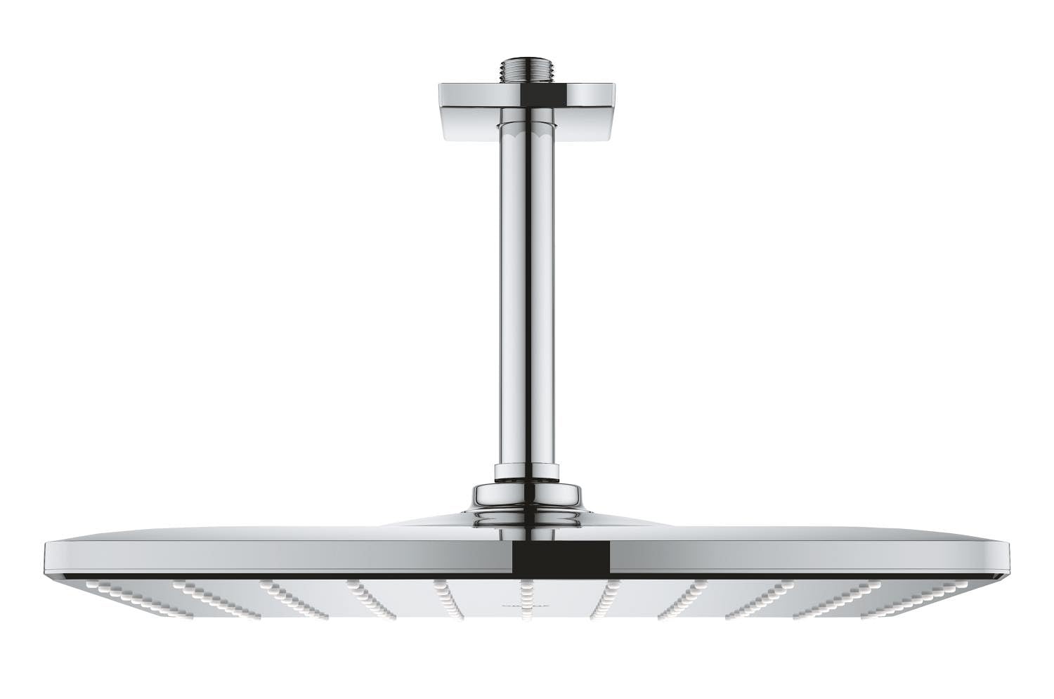 Grohe Chrome Rainshower 310 Mono Cube Head Shower Set, 310Mm Ceiling-Mounted, Water-Saving Shower Head With 142Mm Shower Arm, Finish, Square Shape 26566000