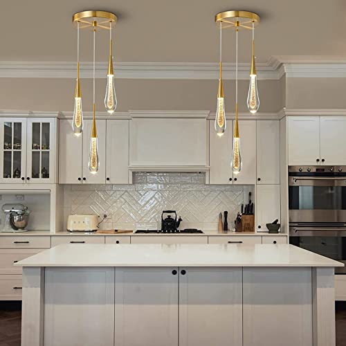 Lustre en cristal clair anti-éblouissement pour illuminer un îlot de cuisine sans fatigue - 7
