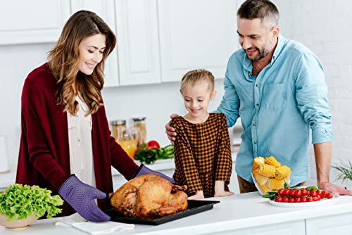 Image of KITCHEN PERFECTION XL Silicone Smoker Oven Gloves -Extreme Heat Resistant BBQ Gloves -Handle Hot Food Right on Your Grill Fryer & Pit | Waterproof Oven Mitts Grill Gloves |Superior Value Set+3 Bonuses