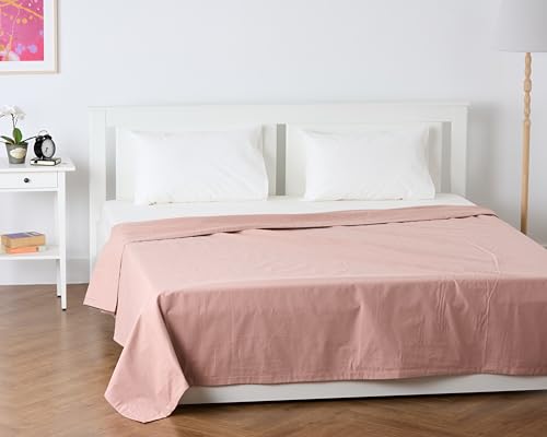 Image of 100% Pure Cotton 3 Layer Dohar, Double Bed Blanket Comforter, (90''X100'' / 230X254 CM), Uni Plain, Skin Friendly Dohar, Color - Cloud Rose