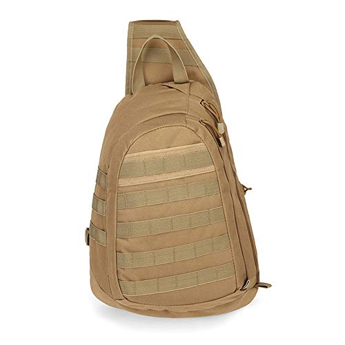 Sunnystacticalgear Outdoor Sports Hiking Sling Bag Shoulder Pack Camouflage Tactical Molle 20L Chest Bag - Tan