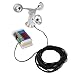 Pfeilzieher Industrial Wind Speed Anemometer with Alarm, 3 Cup Wind Speed Meter for Tower Crane Construction Railway, CMOS Memory Function, Auto Power Cut Off, Aluminum Alloy Sensor