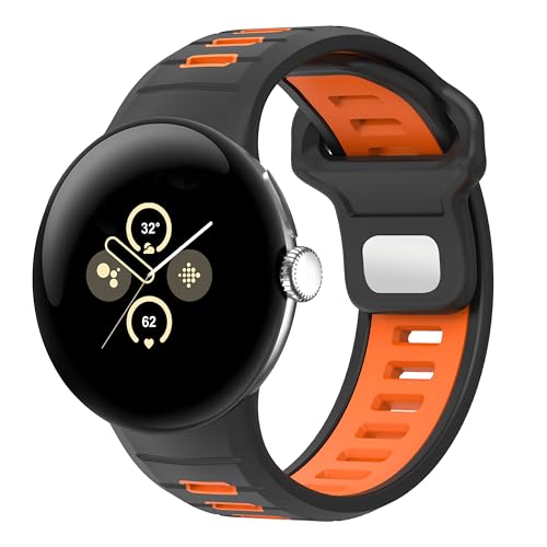 [Miitech] �o���h Google Pixel Watch 4 45 mm/Pixel Watch 3 45 mm �Ή� �����x���g �V���J�Q���� �������� �_�炩�y�� �ʋC �j�����p �݊����ۏ� (�u���b�N�{�I�����W)