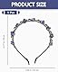 AORHOFJ Strass Stirnbänder Marineblau Kristall Haarband Edelstein Vintage Dünn Haarreifen Party Abschlussball Haarschmuck für Frauen und Mädchen，haarreif perlen，haarreif blau