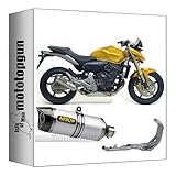71722AK + 71446MI arrow 71722AK + 71446MI ligne complete approuve open thunder aluminium embout carby compatible avec honda cb 600 f hornet 2007 2008 2009 2010 2011 2012 2013 mototopgun