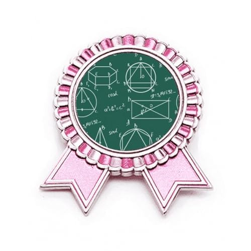 Broche formule mathématique rose en métal M, idée cadeau originale