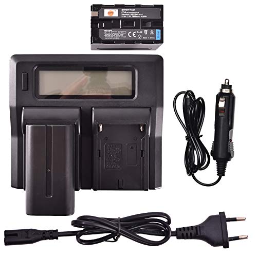 Batería NP-F970 cargador doble LCD repuesto para Sony CCD-TR930