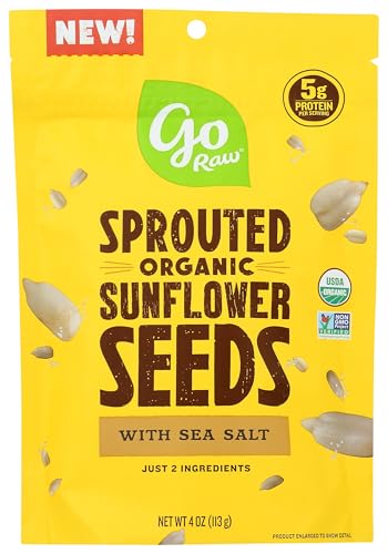 Go Raw, Sprouted Sunflower Seeds with Sea Salt, Organic, 4 Oz