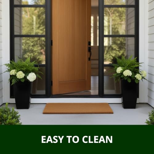 Ecomills Coco Coir Doormat with Non-Slip Backing, 24" x 36" – Heavy Duty Natural Front Door Mat with Non-Slip Backing, Indoor/Outdoor Durable Entrance Mat, 0.5" Thick